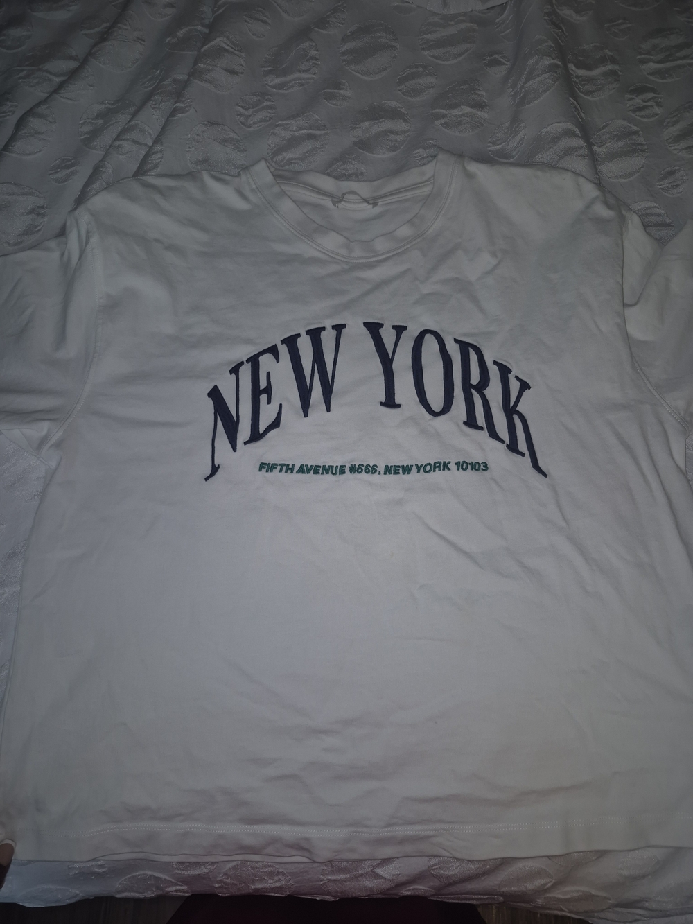 Zara New York Fifth Avenue 666 Graphic T-Shirt White Like New